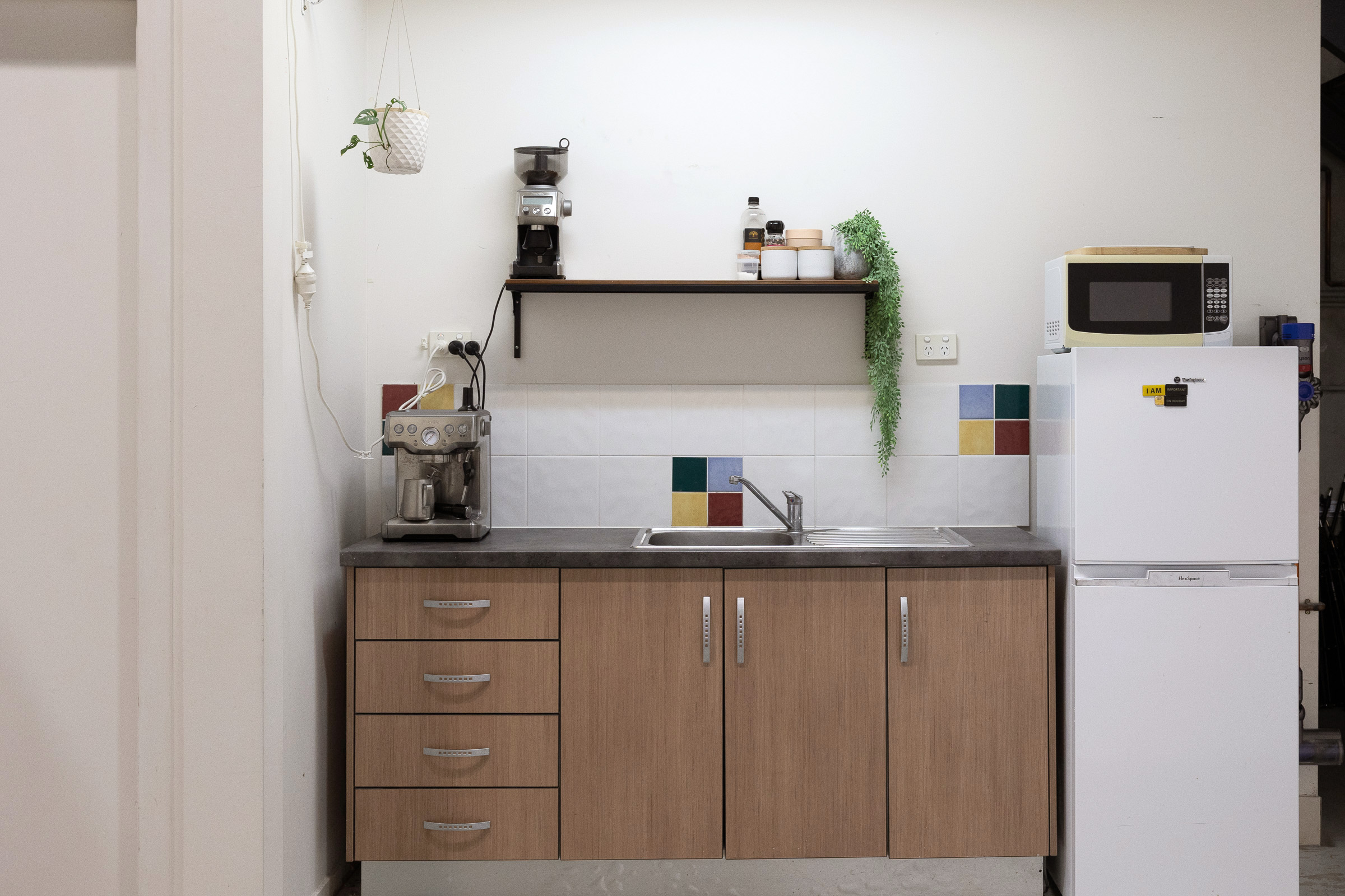 brilliant white studio hire kitchen facilities